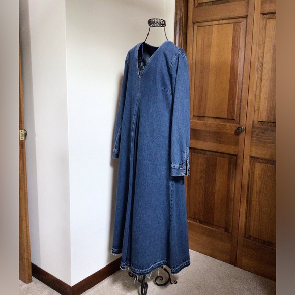 Zara Long Denim Dress New, XS - Picture 2 of 10